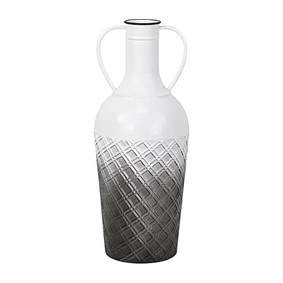 Cheungs Harkona Amphora Themed Gray Gradient Metal Floor Vase