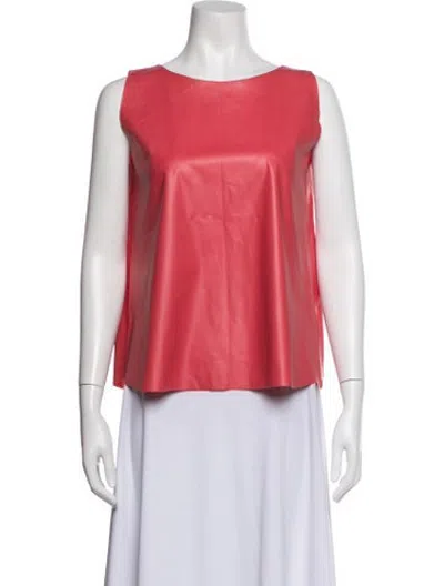 Pre-owned Chiara Boni Crew Neck Sleeveless Top W/ Tags In Red