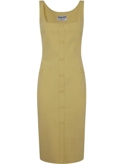 Chiara Boni Josuke Jersey Dress In Orange