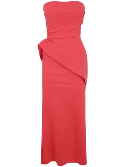 Chiara Boni Taro Long Zp Jersey Long Dress In Red