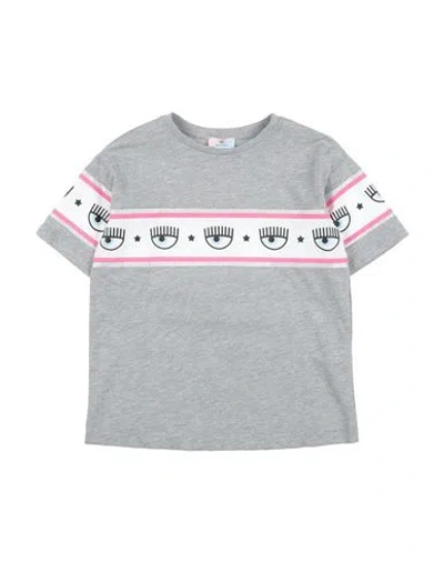 Chiara Ferragni Babies'  Toddler Girl T-shirt Grey Size 6 Cotton