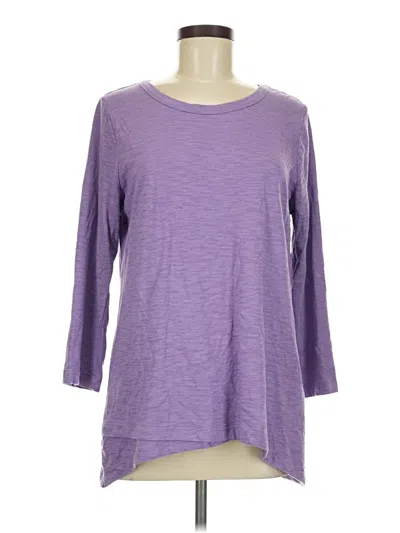 Pre-owned Chico's 3/4 Sleeve T-shirt In Purple