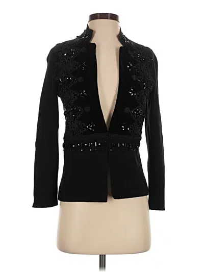 Pre-owned Chico's Blazer Jacket In Black