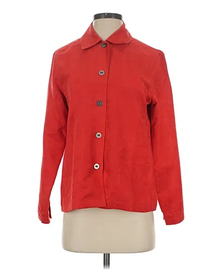 Pre-owned Chico's Design Long Sleeve Blouse In Red