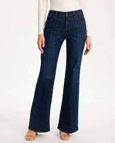 Chico's Girlfriend Flare Jeans In Dark Sapphire Indigo