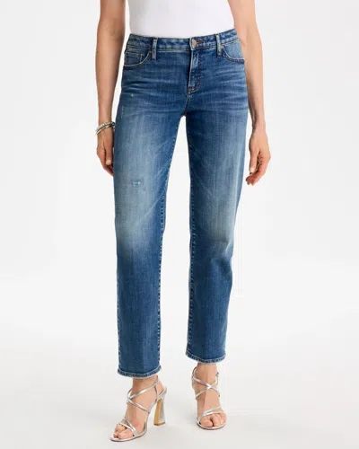 Chico's Girlfriend Straight Ankle Jeans In Autumn Sunset Indigo