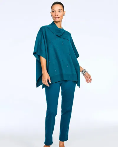 Chico's Girlfriend Straight Ankle Jeans In Striking Teal