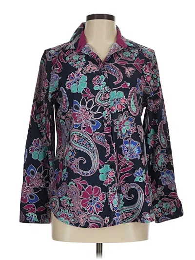 Pre-owned Chico's Long Sleeve Blouse In Purple
