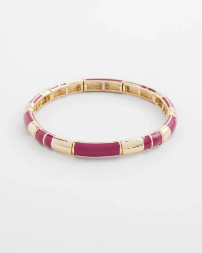 Chico's Magenta Colorblock Stretch Bracelet |  In Pink