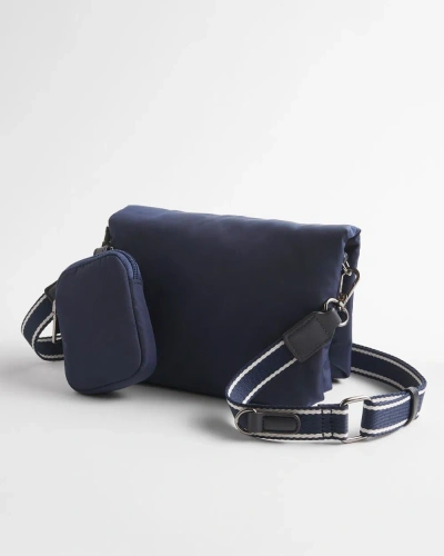 Chico's Mini Puffer Crossbody Bag In Navy Blue |