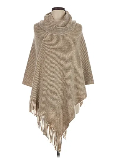 Pre-owned Chico's Poncho In Tan