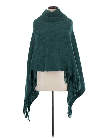 Pre-owned Chico's Poncho In Teal
