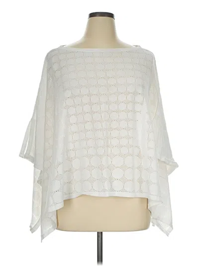 Pre-owned Chico's Poncho In White