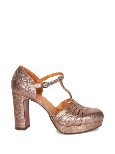 Chie Mihara Uyelo T-bar Metallic Pumps In Pink