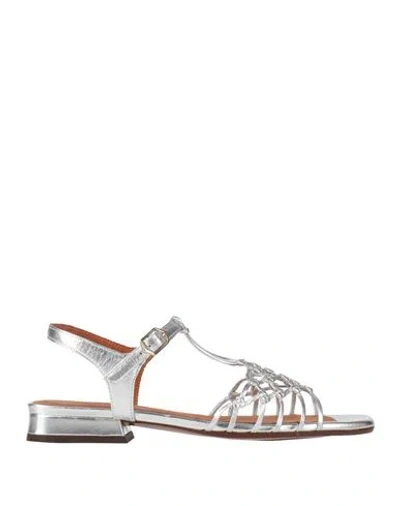 Chie Mihara Woman Sandals Silver Size 6 Leather In Silver