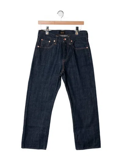 Pre-owned Chimala Mid-rise Straight Leg Jeans In Black