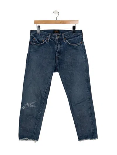 Pre-owned Chimala Mid-rise Straight Leg Jeans In Blue