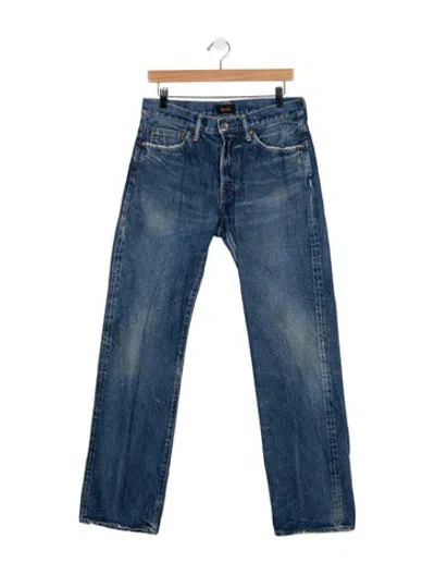Pre-owned Chimala Mid-rise Straight Leg Jeans In Blue