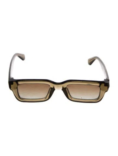 Pre-owned Chimi Square Gradient Sunglasses In Clear/green