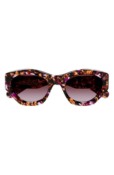 Chloé 53mm Gradient Cat Eye Sunglasses In Havana Purple Gradient