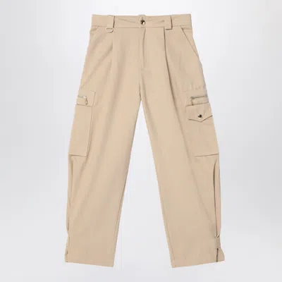 Chloé Kids' Beige Cotton Cargo Pants