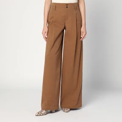 Chloé Brown Palazzo Pants In Cotton