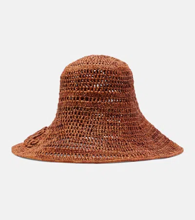 Chloé Chloe Chloe Raffia Sun Hat In Brown