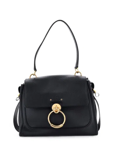 Pre-owned Chloé Faye Day Bag Leather Small Satchel In Black