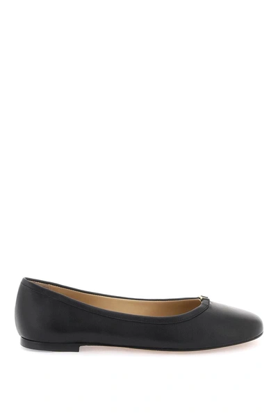 Chloé Marcie Leather Ballet Flats In Black