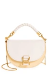Chloé Small Marcie Colorblock Leather Top Handle Bag In White 101