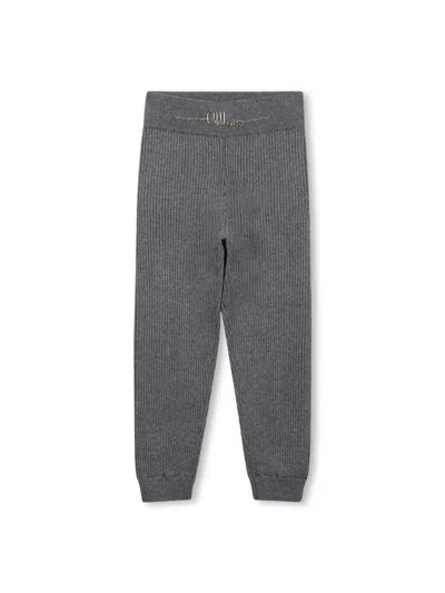 Chloé Tricot Pants In Gray