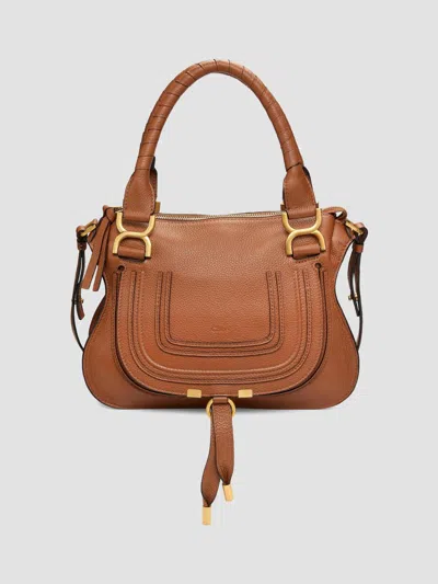 Chloé Women's Small Marcie Leather Satchel In Tan