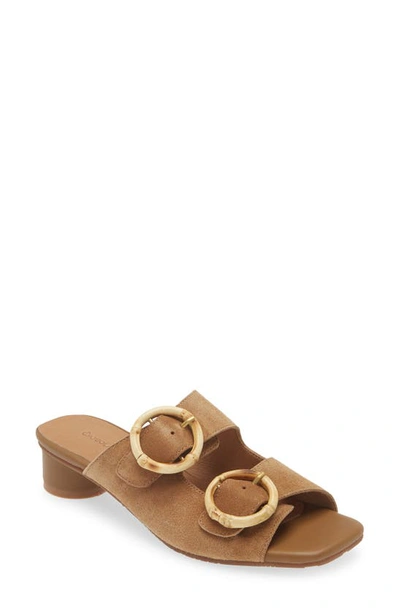 Chocolat Blu Eliza Sandal In Camel Suede