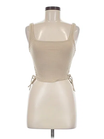 Pre-owned Chocolate Tank Top Ivory Halter Neckline Tops
