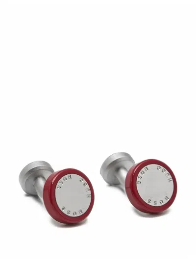 Pre-owned Chopard Boss Resin Cufflinks In Silver
