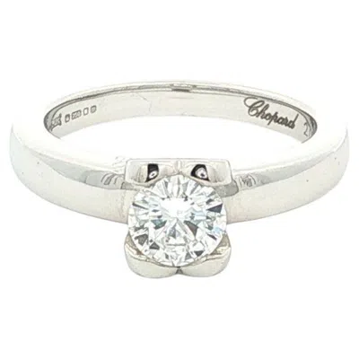Pre-owned Chopard Diamond Ring In 18k White Gold