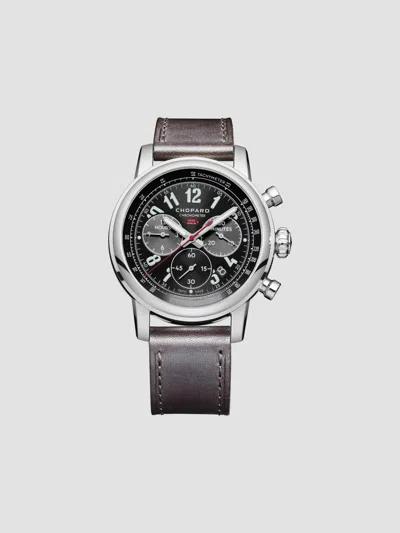 Chopard Mille Miglia 2016 Race Edition Stainless Steel & Leather-strap Chronograph Watch In Grey