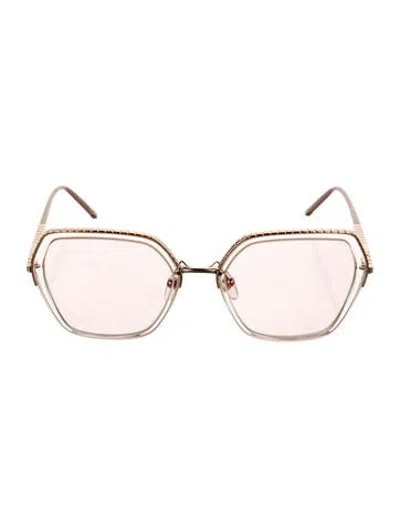 Pre-owned Chopard Oversize Tinted Sunglasses In Gold