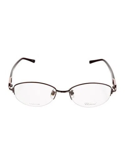 Pre-owned Chopard Round Eyeglasses In Red