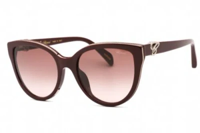 Pre-owned Chopard Sch317s-9fh-55 Sunglasses Size 55mm 135mm 19mm Bordeaux Women In Brown