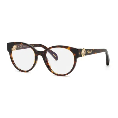 Chopard Shiny Havana Clear Demo Lenses Mini Eyeglasses In Brown