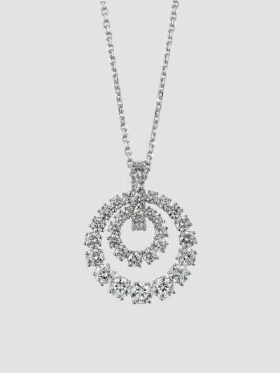 Chopard Women's 18k White Gold & 3.24 Tcw Diamond Concentric Circle Pendant Necklace