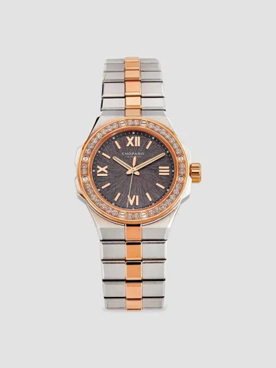 Chopard Women's Alpine Eagle Stainless Steel, 18k Rose Gold, & 0.57 Tcw Diamond Bracelet Watch In Pink