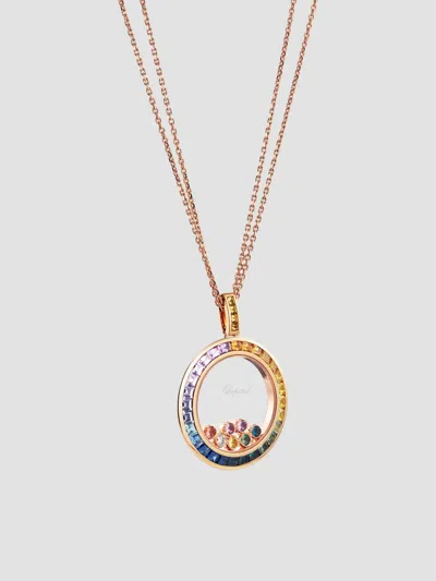 Chopard Women's Happy Diamonds Rainbow 18k Rose Gold, Sapphire, & Diamond Pendant Necklace In Pink Gold