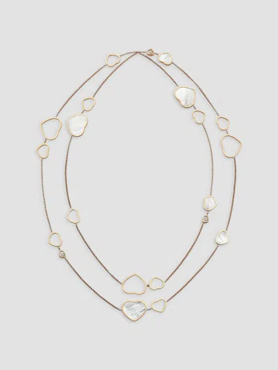 Chopard Women's Happy Hearts 18k Rose Gold, Diamond & Mother-of-pearl 2-strand Station Necklace