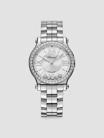 Chopard Women's Happy Sport Stainless Steel & Diamond Bracelet Watch In Silver