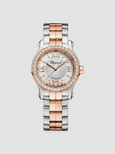 Chopard Women's Happy Sport Two-tone Diamond Watch In Silver