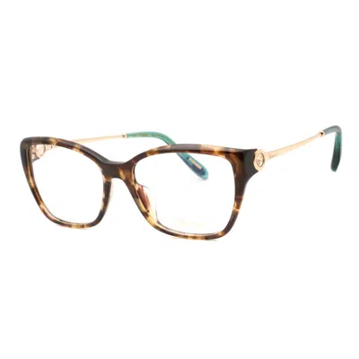 Chopard Women's Shiny Clear Demo Lens Eyeglasses In Shiny Tortoise