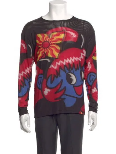 Pre-owned Chopova Lowena Graphic Print Crew Neck T-shirt In Red