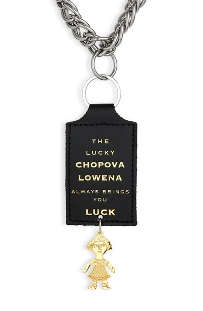 Chopova Lowena Lucky Chopova Pendant Necklace In Metallic